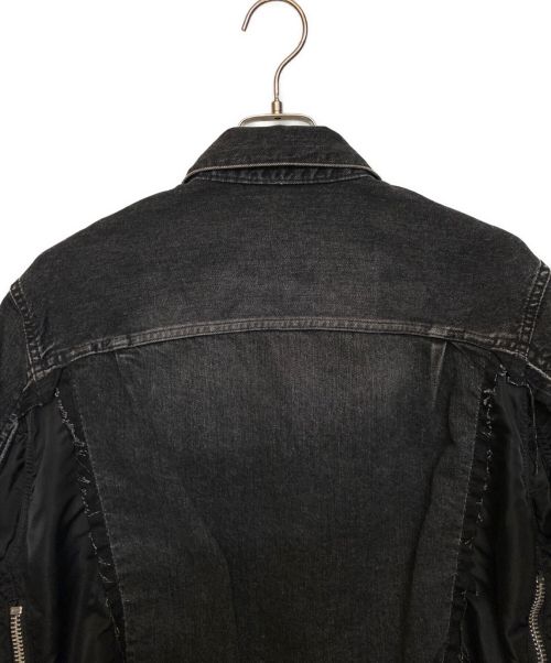 sacai（サカイ）sacai (サカイ) Denim x MA-1 Jacket(デニム×エムエーワンジャケット) ブラック サイズ:2の古着・服飾アイテム