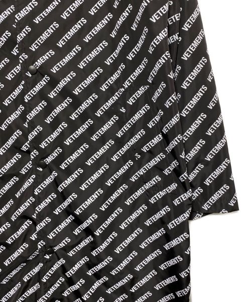 VETEMENTS（ヴェトモン）VETEMENTS (ヴェトモン) ナイロンコート ブラック サイズ:XSの古着・服飾アイテム