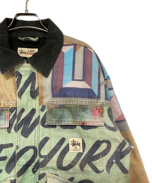 stussy（ステューシー）stussy (ステューシー) Alfonso Canvas Shop Jacket マルチカラー サイズ:Sの古着・服飾アイテム