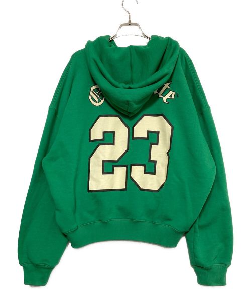 OFFWHITE（オフホワイト）OFFWHITE (オフホワイト) FOOTBALL OVER HOODIE グリーン サイズ:XSの古着・服飾アイテム