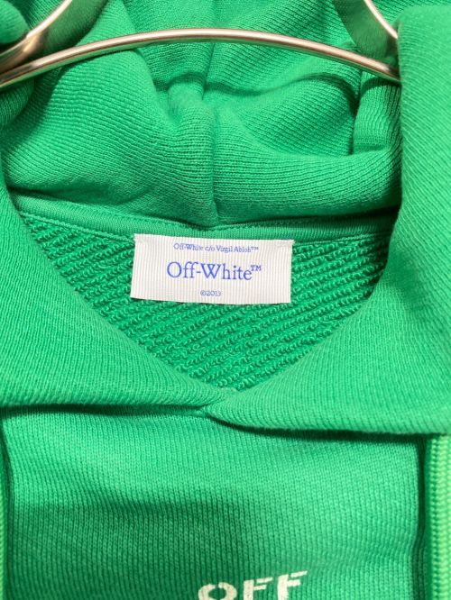 OFFWHITE（オフホワイト）OFFWHITE (オフホワイト) FOOTBALL OVER HOODIE グリーン サイズ:XSの古着・服飾アイテム
