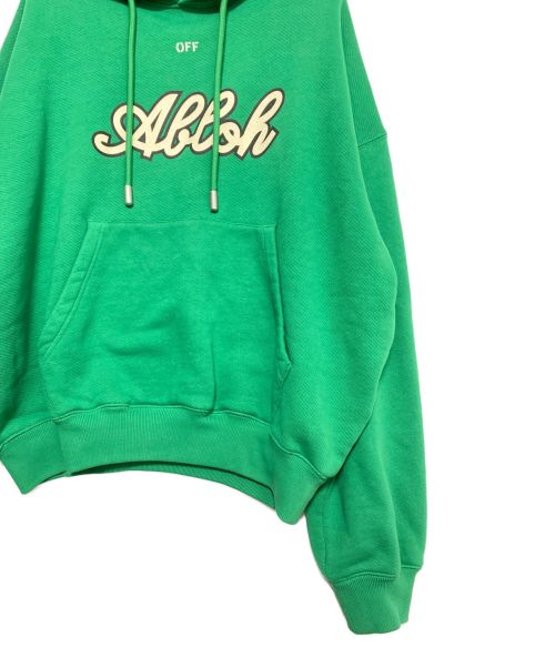 OFFWHITE（オフホワイト）OFFWHITE (オフホワイト) FOOTBALL OVER HOODIE グリーン サイズ:XSの古着・服飾アイテム
