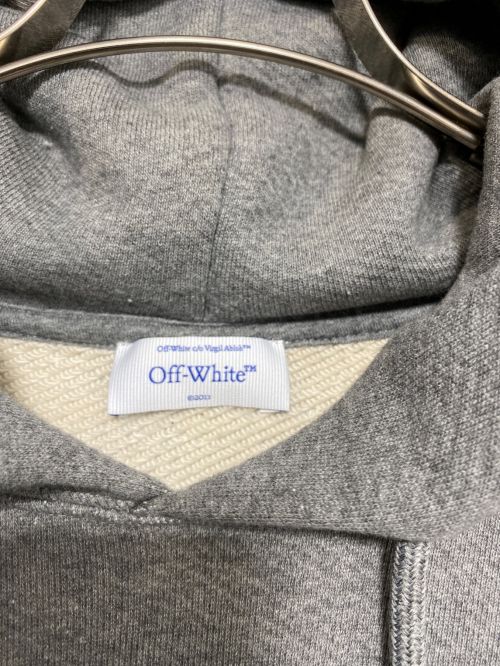 OFFWHITE（オフホワイト）OFFWHITE (オフホワイト) VARSITY SKATE HOODIE グレー サイズ:XSの古着・服飾アイテム