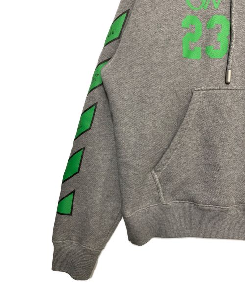 OFFWHITE（オフホワイト）OFFWHITE (オフホワイト) VARSITY SKATE HOODIE グレー サイズ:XSの古着・服飾アイテム