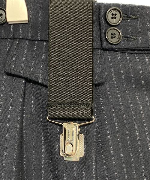 RAF SIMONS（ラフシモンズ）RAF SIMONS (ラフシモンズ) SUSPENDER PANT ホワイト×ネイビー サイズ:46の古着・服飾アイテム