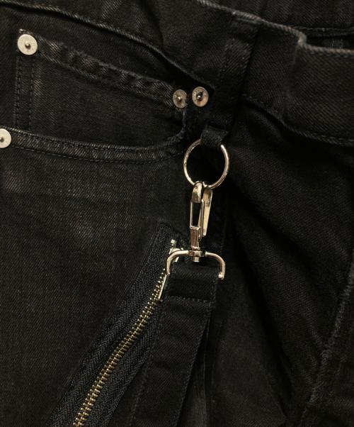 KIDILL（キディル）KIDILL (キディル) MINEDENIM (マインデニム) SKINNY ZIP&STRAPS DENIM ブラック サイズ:46の古着・服飾アイテム
