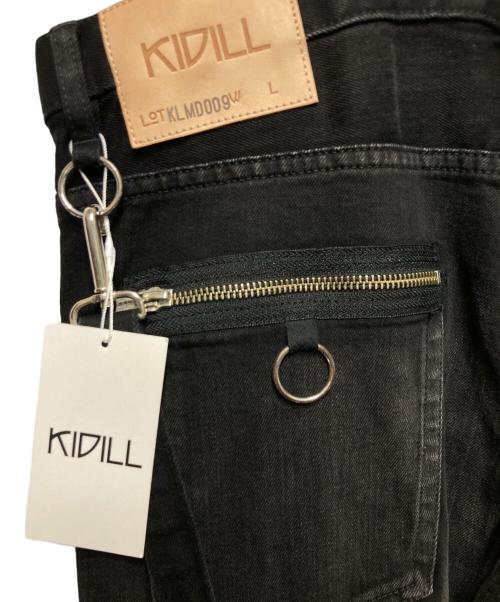 KIDILL（キディル）KIDILL (キディル) MINEDENIM (マインデニム) SKINNY ZIP&STRAPS DENIM ブラック サイズ:46の古着・服飾アイテム
