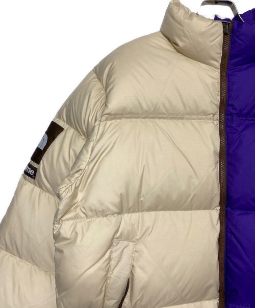 SUPREME（シュプリーム）SUPREME (シュプリーム) THE NORTH FACE (ザ ノース フェイス) Split NUPTSE JACKET パープル×ベージュ サイズ:Lの古着・服飾アイテム