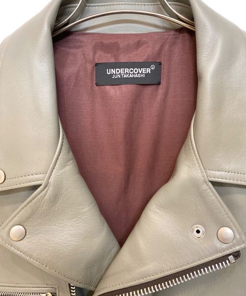 UNDERCOVER（アンダーカバー）UNDERCOVER (アンダーカバー) 袖切替ダブルライダースジャケット グレー サイズ:4の古着・服飾アイテム