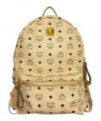 MCMエムシーエム）の古着「Visetos Stark Side Studded Bag Pack」｜ベージュ