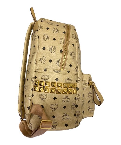 MCM（エムシーエム）MCM (エムシーエム) Visetos Stark Side Studded Bag Pack ベージュ サイズ:-の古着・服飾アイテム