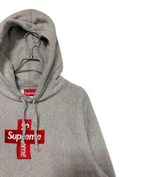 SUPREME（シュプリーム）SUPREME (シュプリーム) cross box logo hooded sweatshirt グレー サイズ:Mの古着・服飾アイテム