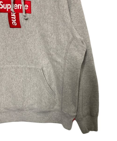 SUPREME（シュプリーム）SUPREME (シュプリーム) cross box logo hooded sweatshirt グレー サイズ:Mの古着・服飾アイテム