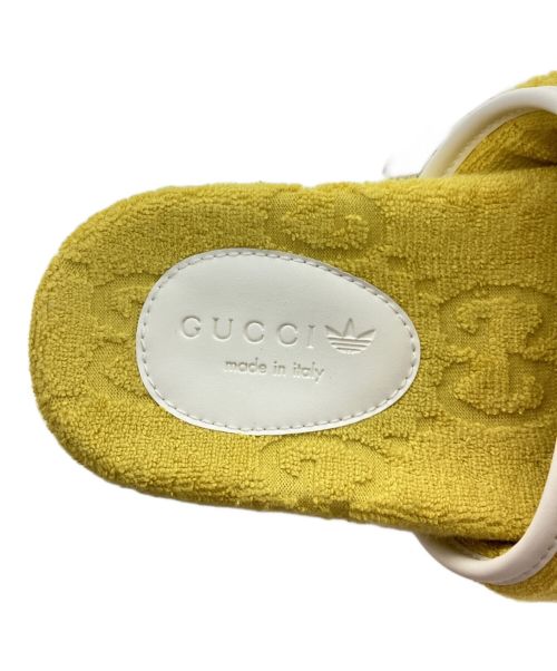 GUCCI（グッチ）GUCCI (グッチ) adidas (アディダス) ロゴデザインサンダル イエロー サイズ:34の古着・服飾アイテム