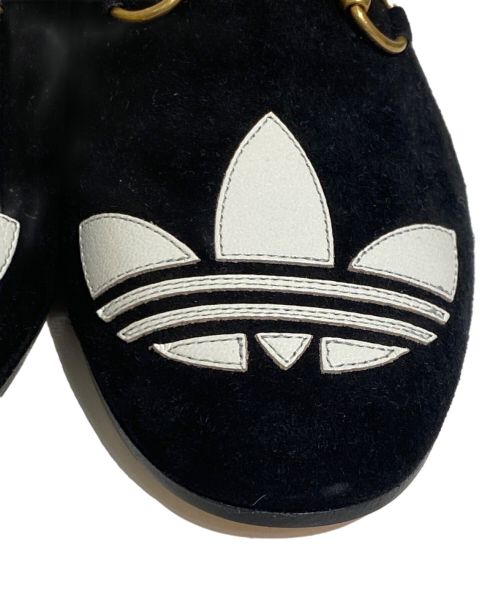 GUCCI（グッチ）GUCCI (グッチ) adidas (アディダス) トレフォイル レザーミュール ブラック サイズ:35の古着・服飾アイテム
