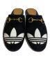GUCCI (グッチ) adidas (アディダス) トレフォイル レザーミュール ブラック サイズ:35：30000円