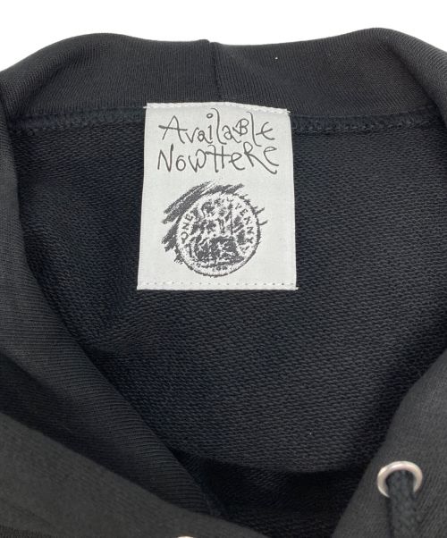 Available Nowheree（アヴェイラブルノーウェア）Available Nowheree (アヴェイラブルノーウェア) プルオーバーパーカー ブラック サイズ:Lの古着・服飾アイテム
