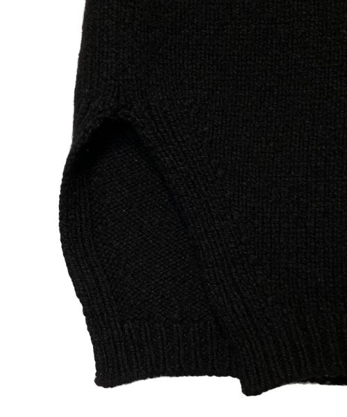RICK OWENS（リックオウエンス）RICK OWENS (リックオウエンス) モックネックカシミアロングニット ブラック サイズ:XSの古着・服飾アイテム