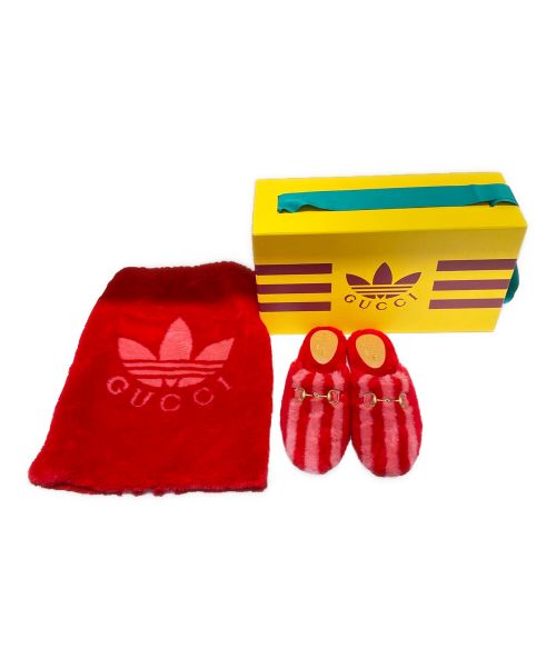 GUCCI（グッチ）GUCCI (グッチ) adidas (アディダス) ホースビットファーミュール レッド サイズ:35の古着・服飾アイテム