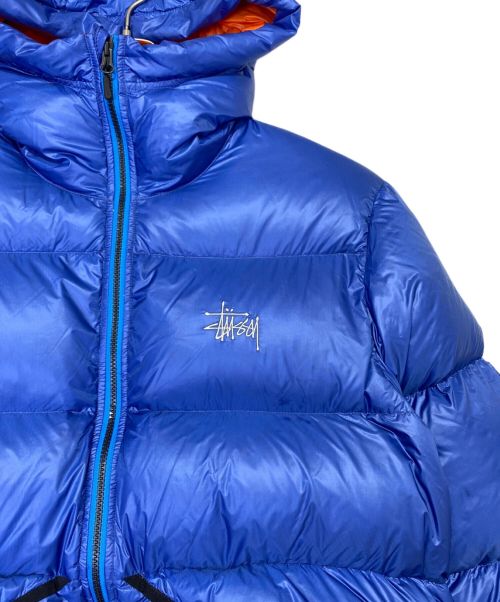stussy（ステューシー）stussy (ステューシー) DOWN PARKA MICRO RIPSTOP ブルー サイズ:Mの古着・服飾アイテム