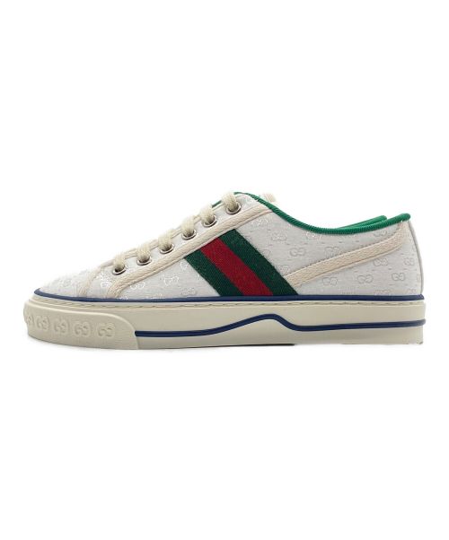GUCCI（グッチ）GUCCI (グッチ) グッチテニス 1977 GGローカットスニーカー ホワイト サイズ:34の古着・服飾アイテム