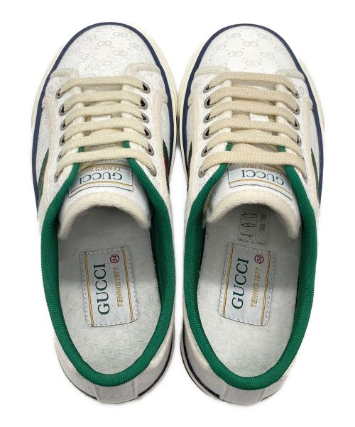 GUCCI（グッチ）GUCCI (グッチ) グッチテニス 1977 GGローカットスニーカー ホワイト サイズ:34の古着・服飾アイテム
