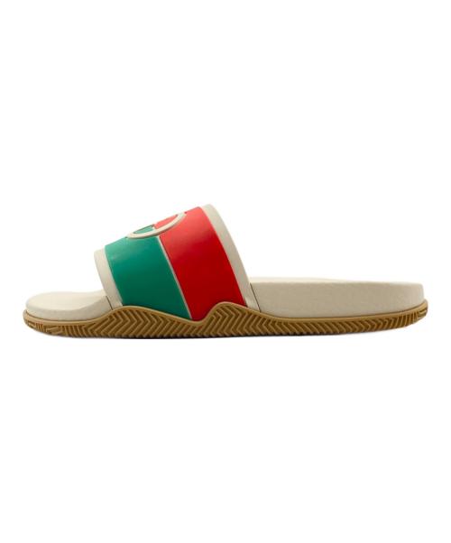 GUCCI（グッチ）GUCCI (グッチ) インターロッキングG ラバースライドサンダル ベージュ サイズ:36の古着・服飾アイテム