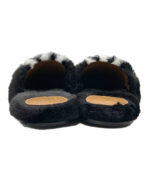 GUCCI（グッチ）GUCCI (グッチ) adidas (アディダス) ホースビット ファー スリッパ フラットシューズ ブラック サイズ:35の古着・服飾アイテム