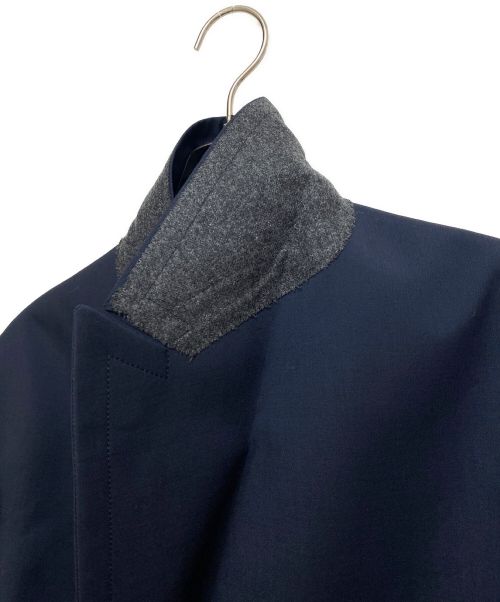 KOLOR（カラー）KOLOR (カラー) 23AW Sleeve Up Design Double Breasted Tailored Jacket （スリーブアップデザインダブルブレストテーラードジャケット） ネイビー サイズ:2の古着・服飾アイテム