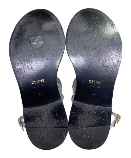 CELINE（セリーヌ）CELINE (セリーヌ) アンクルストラップサンダル シルバー サイズ:39の古着・服飾アイテム