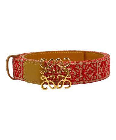 Loewe レザー ベルト 80 レッド 美品 ロエベ ロエヴェ 赤 ロゴ Loewe レザー ベルト 80 レッド 美品 ロエベ ロエヴェ 赤 ロゴ LOEWE