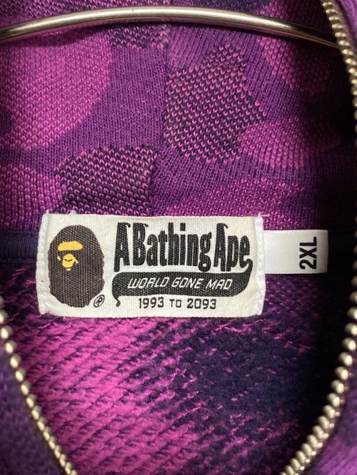 A BATHING APE（アベイシングエイプ）A BATHING APE (アベイシングエイプ) シャークパーカー パープル サイズ:XXLの古着・服飾アイテム
