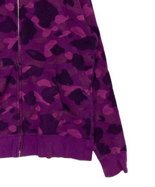 A BATHING APE（アベイシングエイプ）A BATHING APE (アベイシングエイプ) シャークパーカー パープル サイズ:XXLの古着・服飾アイテム