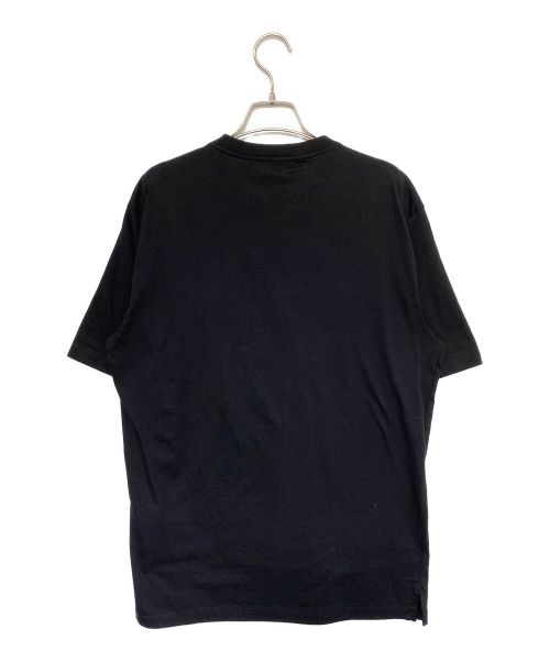 PRADA（プラダ）PRADA (プラダ) Raised Logo Round neck Tee ブラック サイズ:Mの古着・服飾アイテム
