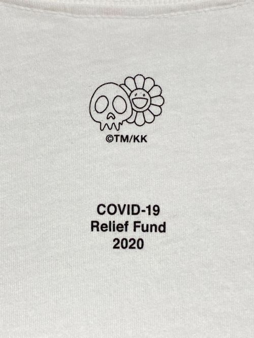SUPREME（シュプリーム）SUPREME (シュプリーム) 村上隆 (ムラカミタカシ) COVID-19 Relief Box Logo Tee ホワイト サイズ:Mの古着・服飾アイテム