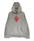 SUPREMEシュプリーム）の古着「Cross Box Logo Hooded Sweatshirt」｜グレー