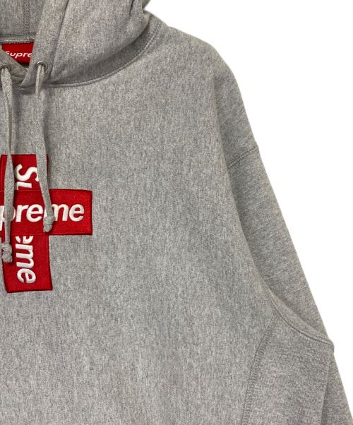 SUPREME（シュプリーム）SUPREME (シュプリーム) Cross Box Logo Hooded Sweatshirt グレー サイズ:Mの古着・服飾アイテム