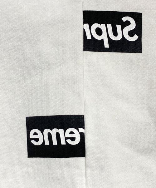 SUPREME（シュプリーム）SUPREME (シュプリーム) COMME des GARCONS SHIRT (コムデギャルソンシャツ) Split Box Logo Hooded Sweatshirt ホワイト サイズ:Lの古着・服飾アイテム