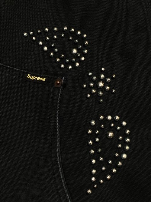 SUPREME（シュプリーム）SUPREME (シュプリーム) Paisley Studded Work Jacket ブラック サイズ:Lの古着・服飾アイテム