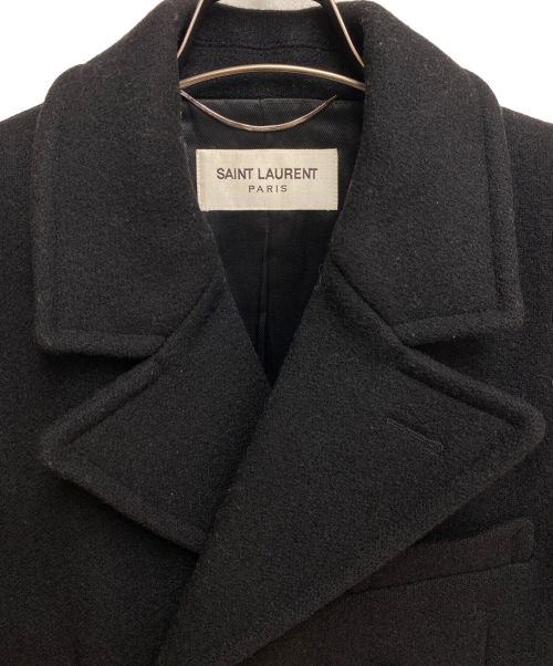 Saint Laurent Paris（サンローランパリ）Saint Laurent Paris (サンローランパリ) Wool Chester Coat (ウールチェスターコート) ブラック サイズ:46の古着・服飾アイテム