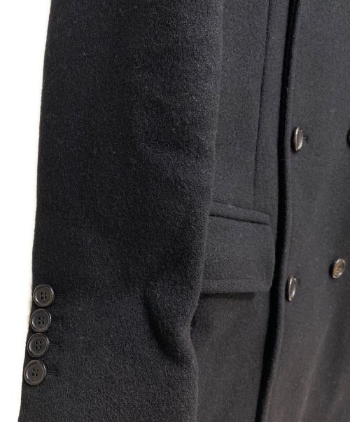 Saint Laurent Paris（サンローランパリ）Saint Laurent Paris (サンローランパリ) Wool Chester Coat (ウールチェスターコート) ブラック サイズ:46の古着・服飾アイテム
