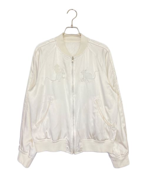 noir kei ninomiya（ノワール ケイ ニノミヤ）noir kei ninomiya (ノワール ケイ ニノミヤ) スカジャン ホワイト サイズ:Mの古着・服飾アイテム