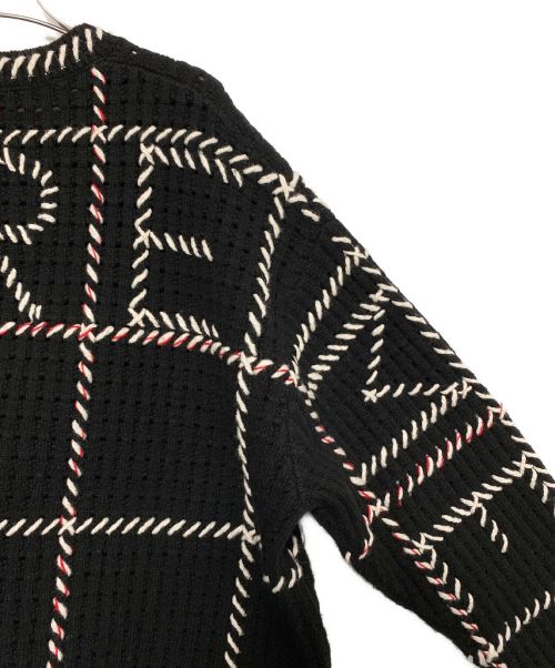 SUPREME（シュプリーム）SUPREME (シュプリーム) Quilt Stitch Sweater ブラック サイズ:Lの古着・服飾アイテム