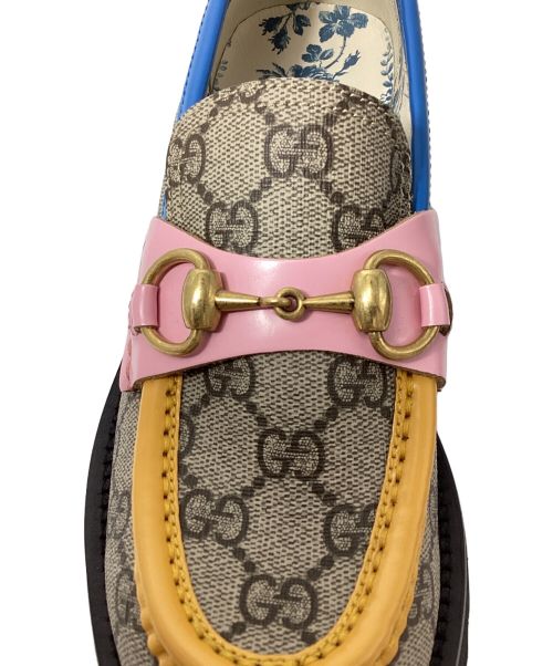 GUCCI（グッチ）GUCCI (グッチ) ホースビットGGキャンバス ローファー サイズ:35の古着・服飾アイテム