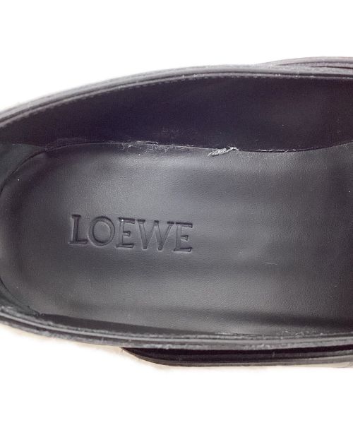 LOEWE（ロエベ）LOEWE (ロエベ) クロコ柄ローファー ブラック サイズ:43の古着・服飾アイテム