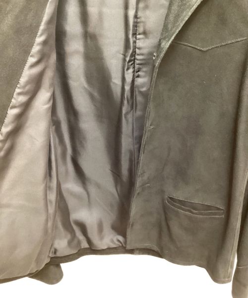 Saint Laurent Paris（サンローランパリ）Saint Laurent Paris (サンローランパリ) スウェードトラッパーレザージャケット/13AW/エディ期/Archive ブラック サイズ:44の古着・服飾アイテム