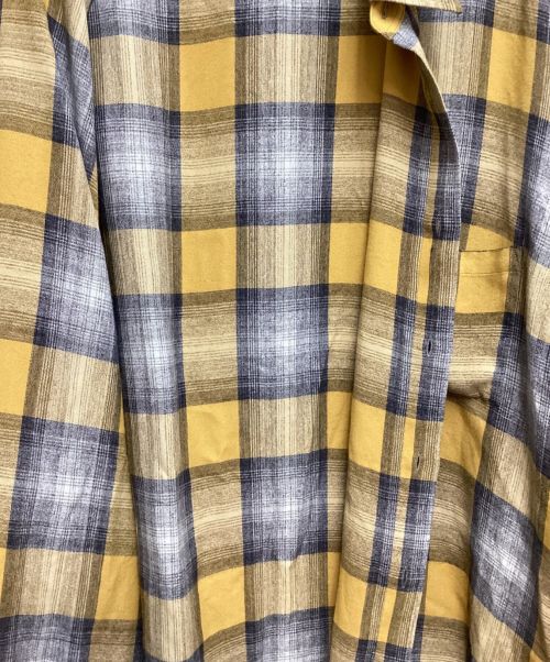 CELINE（セリーヌ）CELINE (セリーヌ) Loose Shirt Check Rayon（ルーズシャツチェックレーヨン） マスタード サイズ:39の古着・服飾アイテム