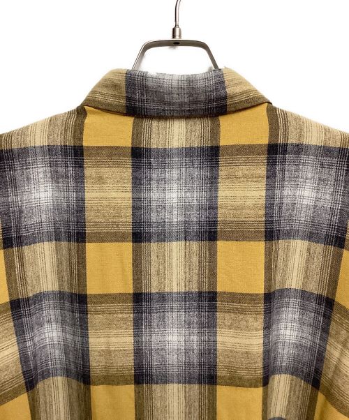 CELINE（セリーヌ）CELINE (セリーヌ) Loose Shirt Check Rayon（ルーズシャツチェックレーヨン） マスタード サイズ:39の古着・服飾アイテム