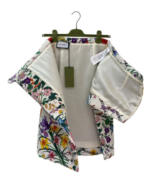 GUCCI（グッチ）GUCCI (グッチ) BALENCIAGA (バレンシアガ) The Hacker Project Flora skirt ホワイト サイズ:36の古着・服飾アイテム