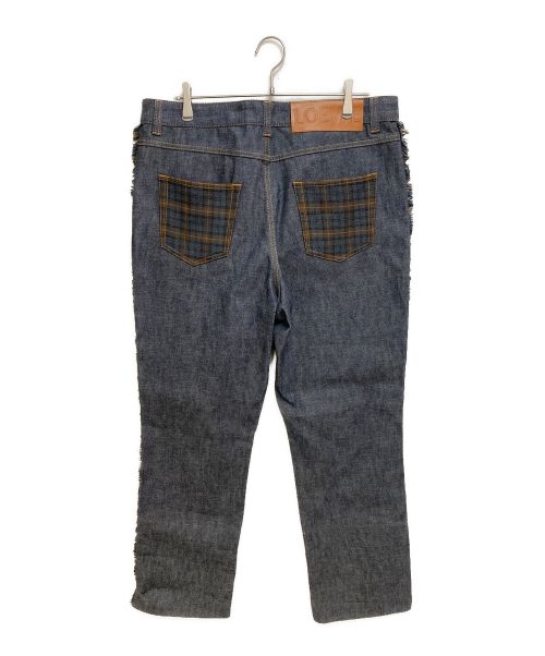 LOEWE（ロエベ）LOEWE (ロエベ) FISHERMAN CHECK PATCH JEAN グレー サイズ:52の古着・服飾アイテム